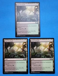 3x Foul Orchard Core Set 2019 Mtg Magic Gathering Card Dual Land Mana 251 - Picture 1 of 4