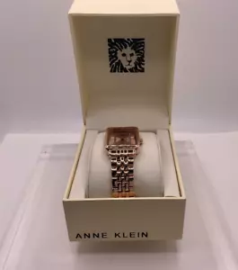 Anne Klein Women's Diamond Accented Rose Gold Tone Bracelet Watch - Picture 1 of 8