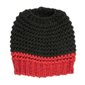 Gorro cola de caballo rojo y negro desordenado moño - UGA Bulldogs ATL Falcons - Imagen 1 de 2