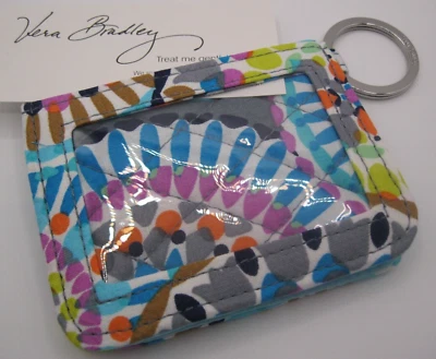 Vera Bradley SUNNY MEDALLION CAMPUS ID COIN CHANGE KEY CASE PURSE Tote BACKPACK - Image 1 of 3