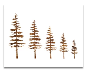 Plantilla de pino - 5 tamaños - color reutilizable, dibujo, pintura arte de plantilla personalizada - Imagen 1 de 3