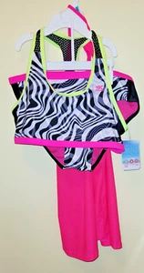 ZEROXPOSUR Youth Girls Swim Set 3 piece - Size XL 16 -Top, Btm., Tank Cover~NEW - Picture 1 of 5