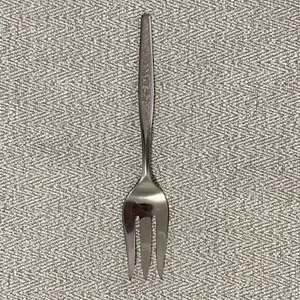 Gorham vintage MCM Flower Song stainless steel meat serving fork 8 3/4" EUC - Picture 1 of 8