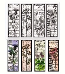 Floral Botanical Crafting Stempel Kartenherstellung Vintage Blumen Text Scrapbooking - Bild 1 von 4