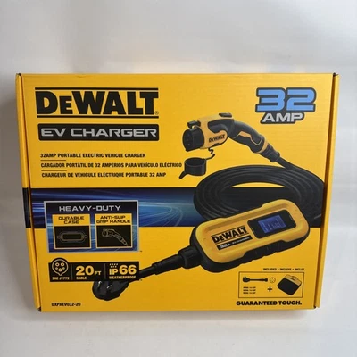 DeWalt DXPAEV032-20, 240V Level 2  EV Charger Up To 32 Amps, HD 20 Ft. Cable - Image 1 of 4