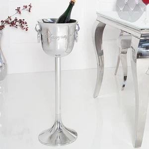 Eleganter Champagner Kühler CHAMPAGNE 75cm silber Flaschenkühler Sektkühler - Bild 1 von 8