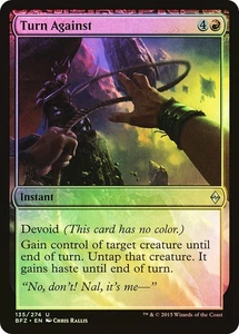 MTG FOIL Turn Against  - Battle for Zendikar #135 - Picture 1 of 1