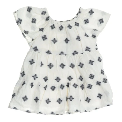 Zara, Kleid, Größe: 80, Weiß/Mehrfarbig, Baumwolle, Blumen, Mädchen #Hjp - Bild 1 von 4