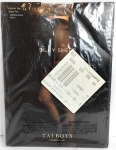 Talbots Silky Sheer Pantyhose Womens C  Medium Nude Control Top Sheer Toe Hose - Picture 1 of 4