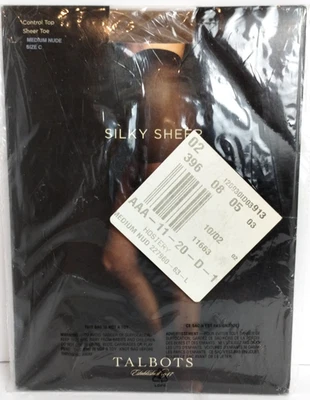 Pantimedias transparentes sedosas Talbots para mujer C medianas con control desnudo superior manguera punta transparente Foto 1 de 4