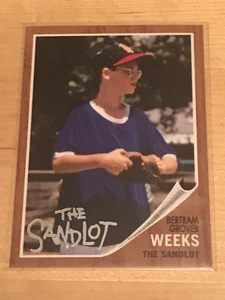 Bertram Grover Weeks 2018 Topps Archives The Sandlot inserto raro #SL-BW - Imagen 1 de 4