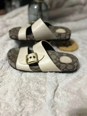 Женские бежевые сандалии Coach размер 6 - Изображение 1 из 4