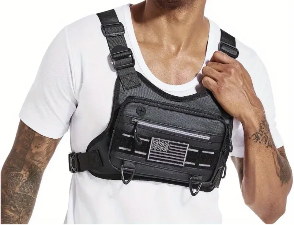 Грудь сумка для мужчин и женщин водонепроницаемый работает жилет тактическая сумка - Изображение 1 из 4