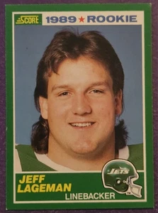 1989 Score #267 Jeff Lageman Rookie Football card New York Jets! - Picture 1 of 2