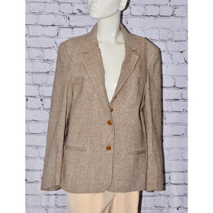 Oscar de la Renta Couture Boucle Textured Tweed Blazer - Jacket Size 14 - Picture 1 of 5