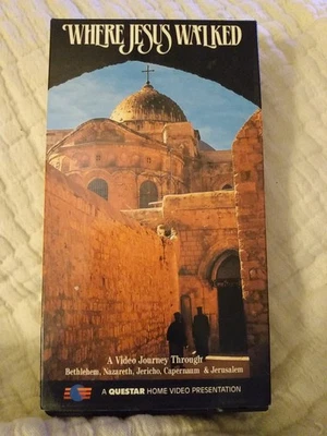 Where Jesus Walked VHS 1988 Questar - Bethlehem, Nazareth, Jericho, Capernaum - Image 1 of 3