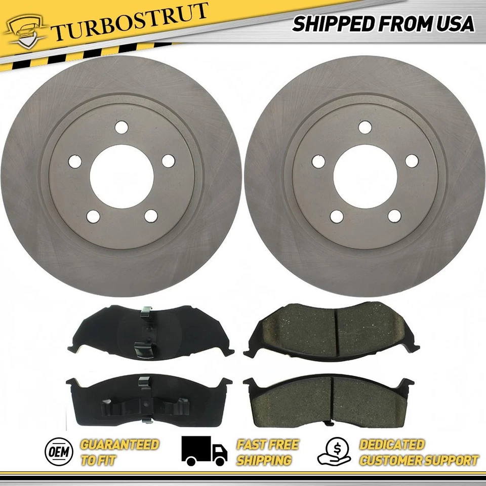 Kit de pastilhas de freio rotores de freio dianteiros OE para 1998-2001 Chrysler Concorde 3.2L - Imagem 1 de 1