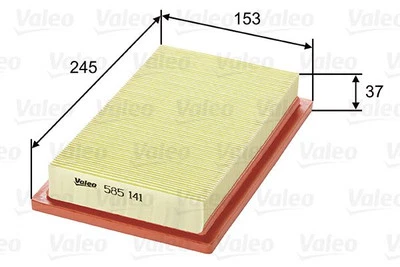 VALEO (585141) Luftfilter für DAIHATSU FIAT PIAGGIO - Bild 1 von 3