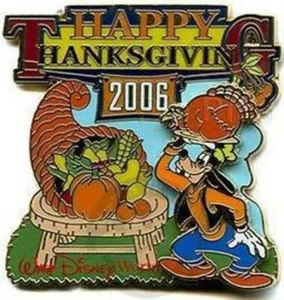 Disney Pin 50757 WDW Happy Thanksgiving 2006 Goofy Cornucopia Pumpkins Turkey LE - Picture 1 of 5
