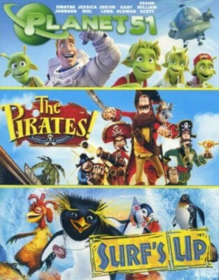 New Pirates! Band of Misfits/ Planet 51/ Surf's up - (DVD) - Image 1 of 2