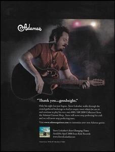 Steve Lukather 2008 Ovation Adamas guitarra anuncio original 8 x 11 publicidad impresión - Imagen 1 de 3