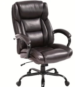 500lbs big and tall leather heavy duty wide ergonomic executive High back chair - Picture 1 of 5