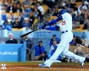 Trayce Thompson Autographed 16X20 Photo Dodgers "Walk Off HR 5-10-16" Beckett - Picture 1 of 2