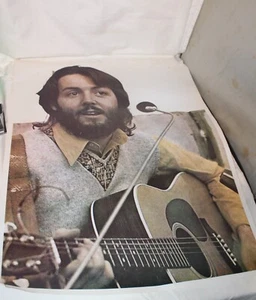 Paul McCartney Beatles Era Poster Guitar Vintage 30x23" - Picture 1 of 5