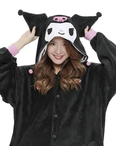 Kuromi Sanrio Sazac Fleece Kigurumi Costume Cosplay One Piece Pajamas - Picture 1 of 8
