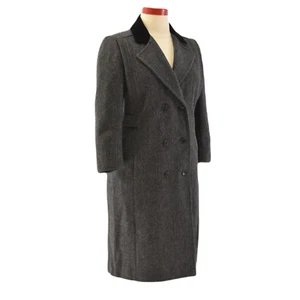 Alorna Wool & Velvet Trim Fitted Topcoat for Women Size XL Dillards - Picture 1 of 7