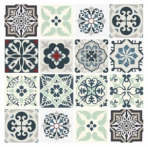 Fliesenaufkleber Mosaik, 48 Stück, 100 mm x 100 mm / 4 Zoll Küche Bad C16 - Bild 1 von 15