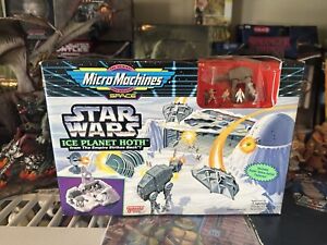 Ensemble de jeu Star Wars Micro Machine Ice Planet Hoth AT-AT 1993 Galoob non ouvert dans son emballage d'origine