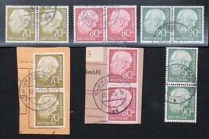 Bund, Theodor Heuss ex. Nr. 177-196 die Nr. 191-193 in Paaren gestempelt - Bild 1 von 2