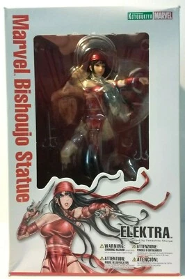 Estatua de Kotobukiya Bishoujo Elektra Marvel sin usar, en caja Foto 1 de 4