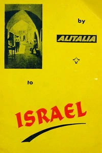 Vintage Alitalia Airlines Israel Reiseprospekt Tel Aviv Reiseplaner Karte 1959 - Bild 1 von 6