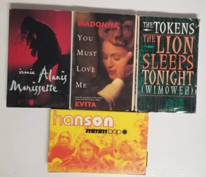 Cassette Single Lot Hanson MMMbop The Tokens Madonna Alanis Morrisette Ironic - Picture 1 of 2