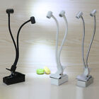 6W LED Picture Table Reading Clip Clamp Light Battery-Powered Lamp on/off Button