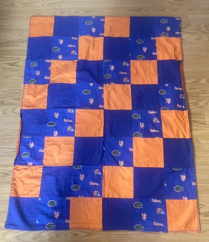 Hand Made University Of Florida Gators Throw/Baby Blanket Cover