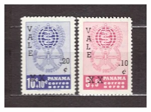 PANAMA 1962 MNH "VALE .10 + .20" ovptd 2v  37256 - Afbeelding 1 van 1