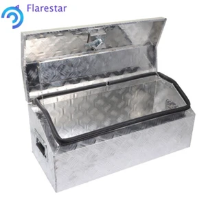 30X13X13 Aluminum Diamond Plate Tool Box+2 Keys For Truck Pickup RV Silver - Picture 1 of 11