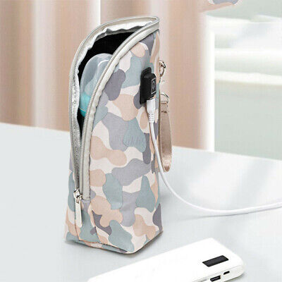 Adjustable USB Portable Baby Bottle Warmer Travel Heater Feeding Milk Pouch Bag • 28.49$