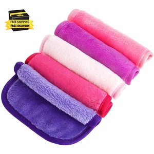 5PCS Makeup Remover Cloths, Microfiber Reusable Makeup Washcloths Make up Face C - Picture 1 of 8