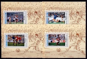 Elfenbeinküste 1990 Deluxe Blocks Mi.Nr. 1014-17 ** MNH Football Fußball WM 1990 - Picture 1 of 1