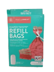 2 Prince Lionheart Diaper TWIST’R Refill Bags #9327 Made in the USA 10 Pack NEW - Picture 1 of 4