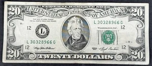 1993 $20 US Dollar Bill Note - Picture 1 of 10
