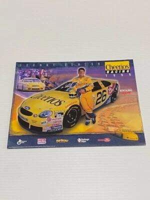 Postal/folleto vintage 1999 Johnny Benson Nascar Foto 1 de 2