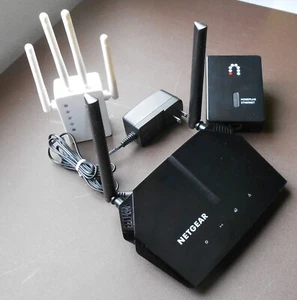 Router Netgear AC1000 R6080, repetidor Wi-Fi Hyzom y adaptador Ethernet SlingLink - Imagen 1 de 9
