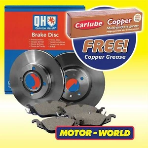 QH Front Brake Discs & Pads & Grease for Citroen C1 Petrol 1.0 2005-2014 - Picture 1 of 3