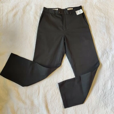 Calça de sarja masculina resistente a manchas John Nordstrom preta 32X32 roupa de trabalho para escritório nova com etiquetas - Imagem 1 de 4