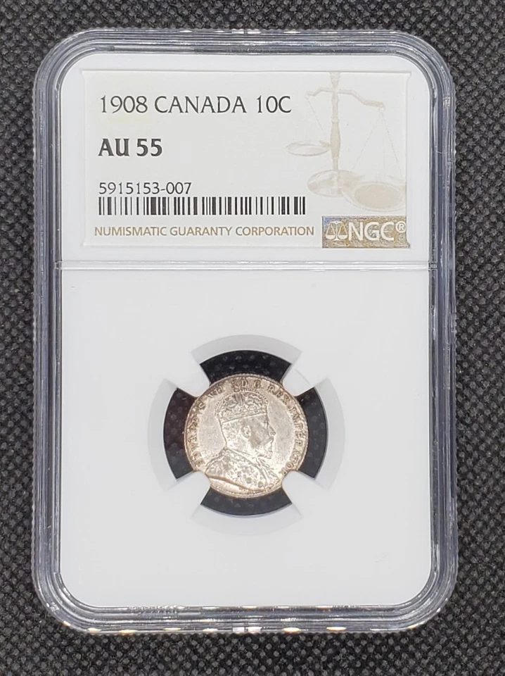 1908 Canada 10 Cents | NGC AU55 - Image 1 of 4